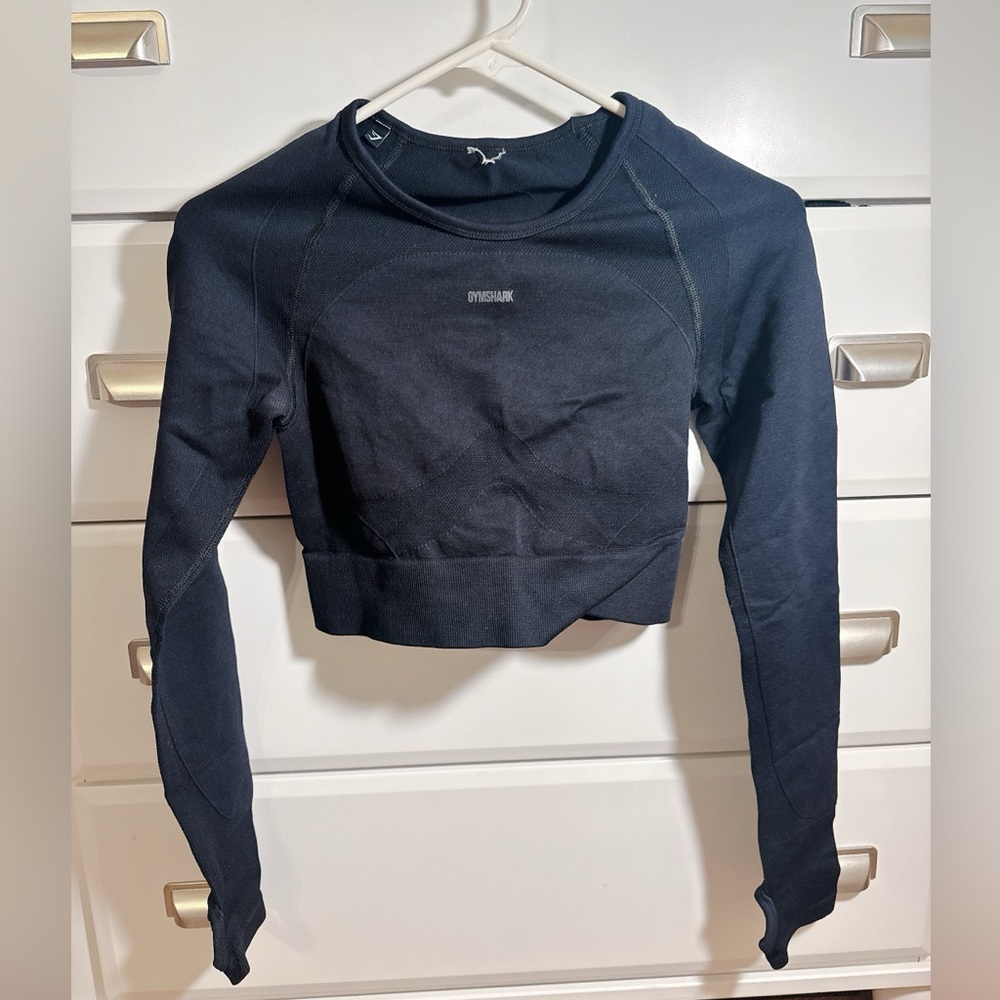 Gymshark Women's Black Flex Sports Long Sleeve Crop Top